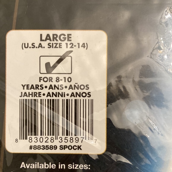 Size 12-14 Star Trek Spock Halloween costume - Picture 4 of 5